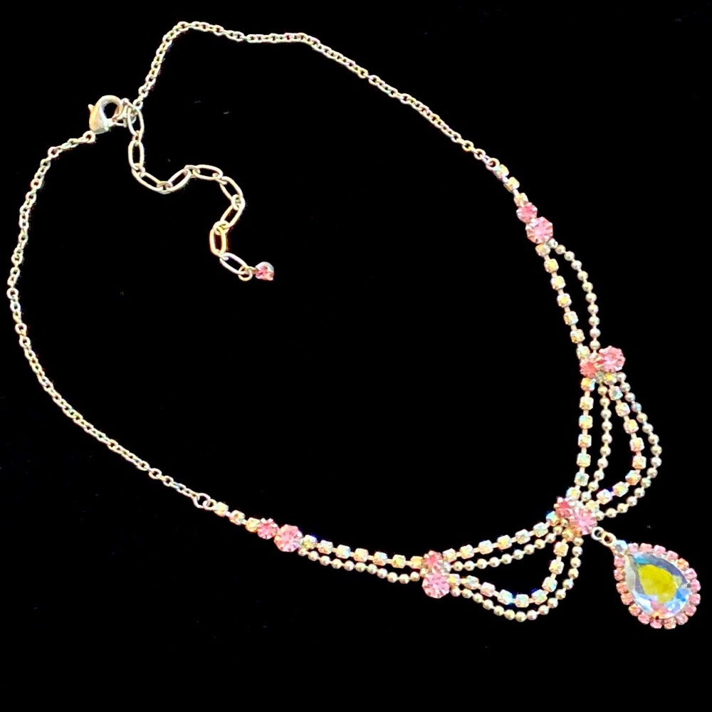 Vintage 80s Princess gorgeous rhinestone necklace